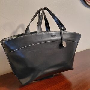 Furla Black Leather Tote